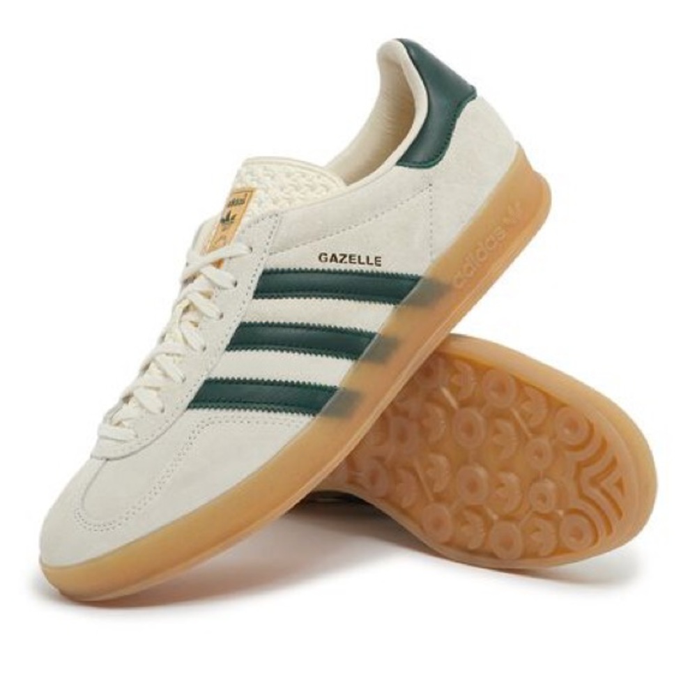 adidas Gazelle Indoor Cream White Collegiate Green Gum - US M 5.5